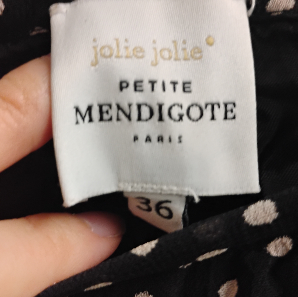 Jolie Jolie Petite Mendigote Polka Dot Viscose Mini Skirt Sz 36 — image 3 of 4